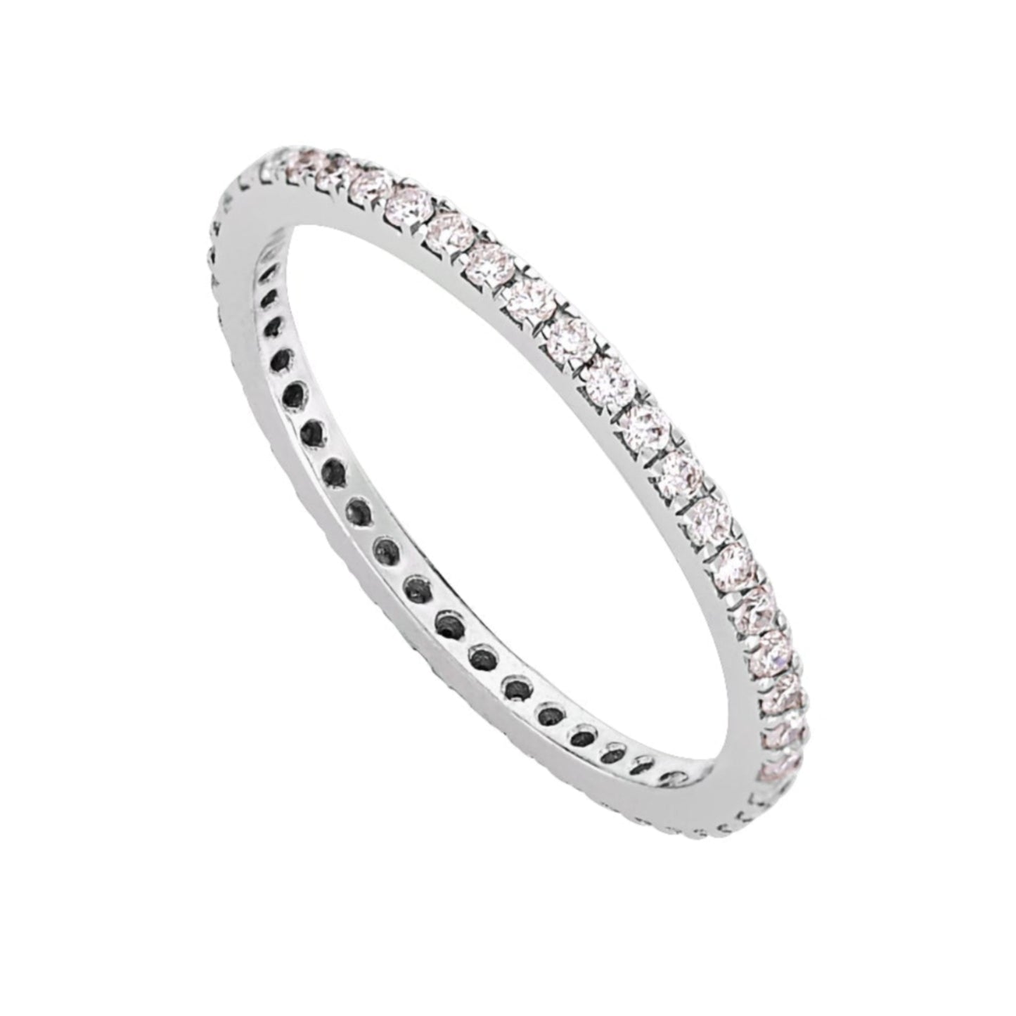 Thin Diamond Eternity Ring (0.35ct) in White Gold