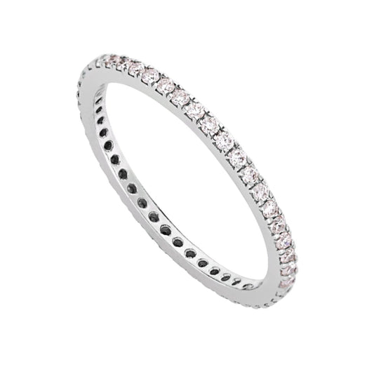 Thin Diamond Eternity Ring (0.35ct) in White Gold