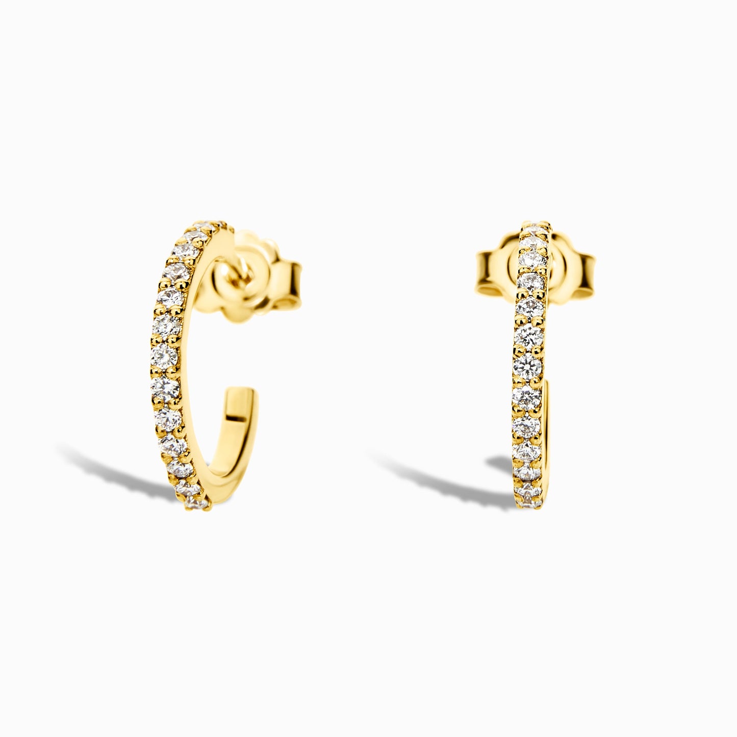 Petit Diamond Hoop Earrings (0.30ct) in Yellow Gold