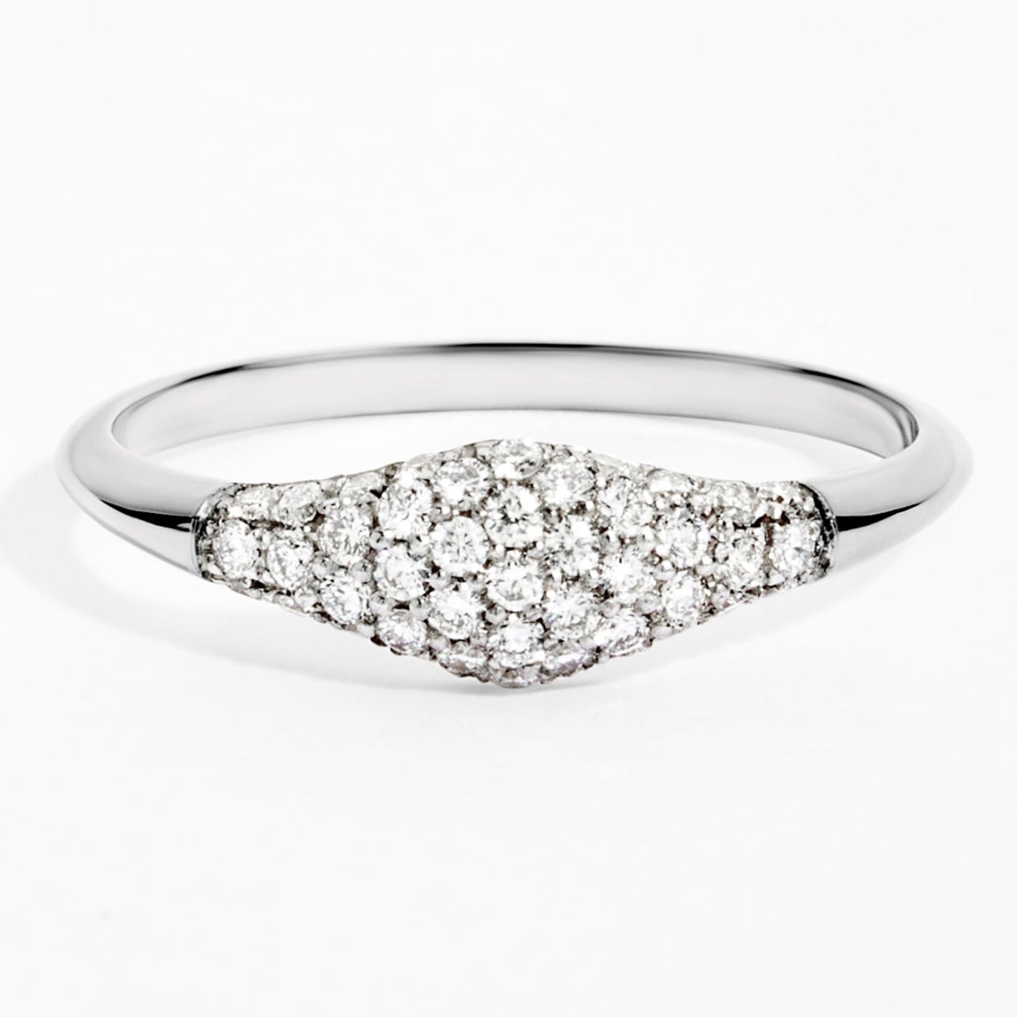 Flow Diamond Ring (0.34ct) in White Gold