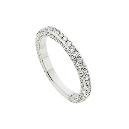 Three-Row Diamond Eternity Ring (1.04ct) in White Gold