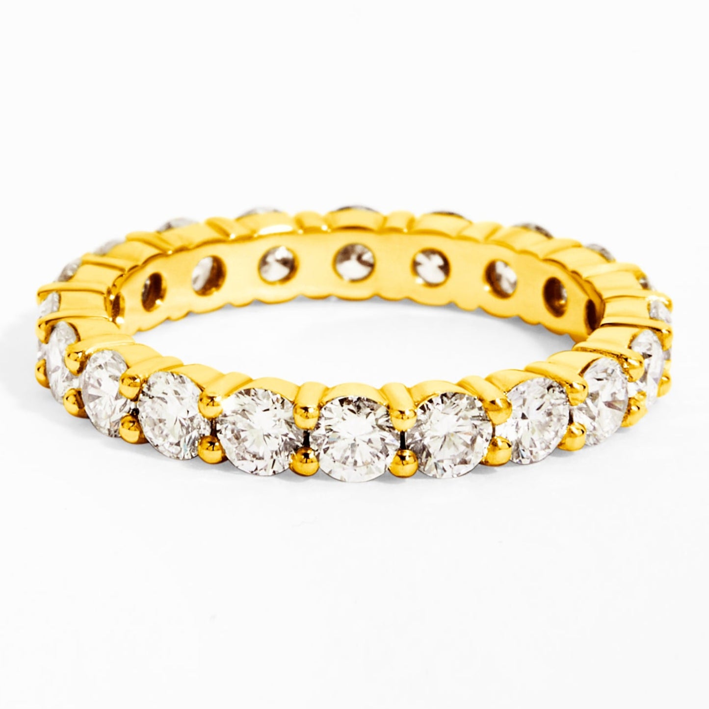 Full Diamond Eternity Ring (2.29ct) in Yellow Gold