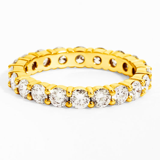 Full Diamond Eternity Ring (2.29ct) in Yellow Gold