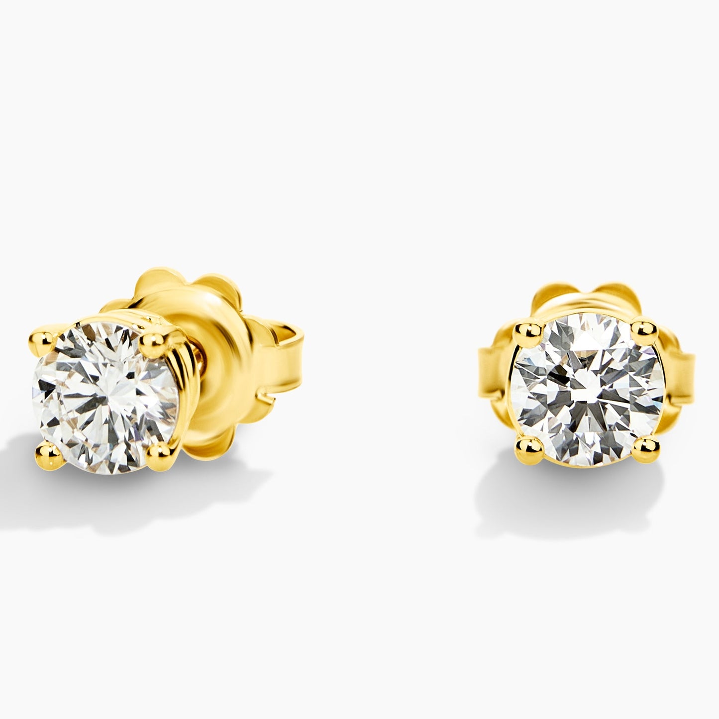 Round Diamond Stud Earrings (1.00ct) in Yellow Gold