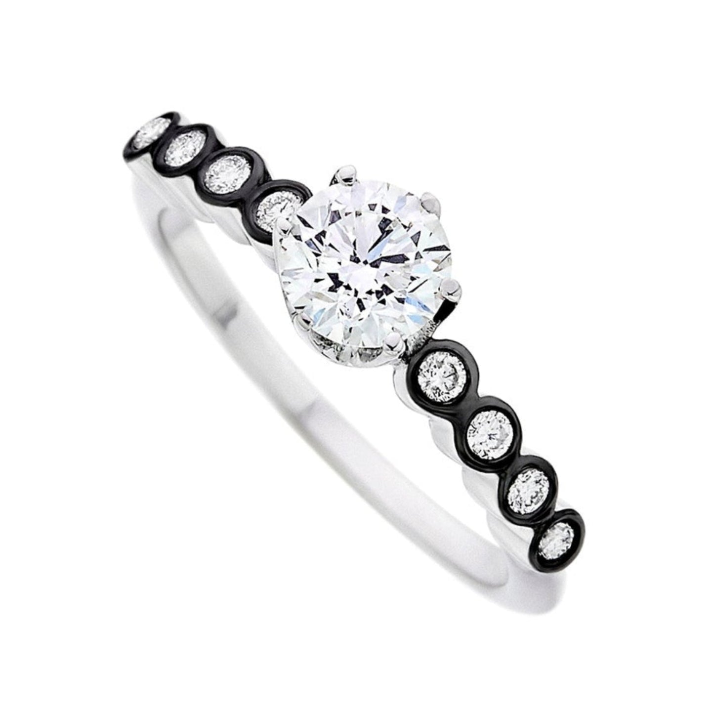 Solitaire Elise in White Gold