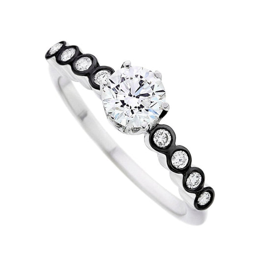 Solitaire Elise in White Gold