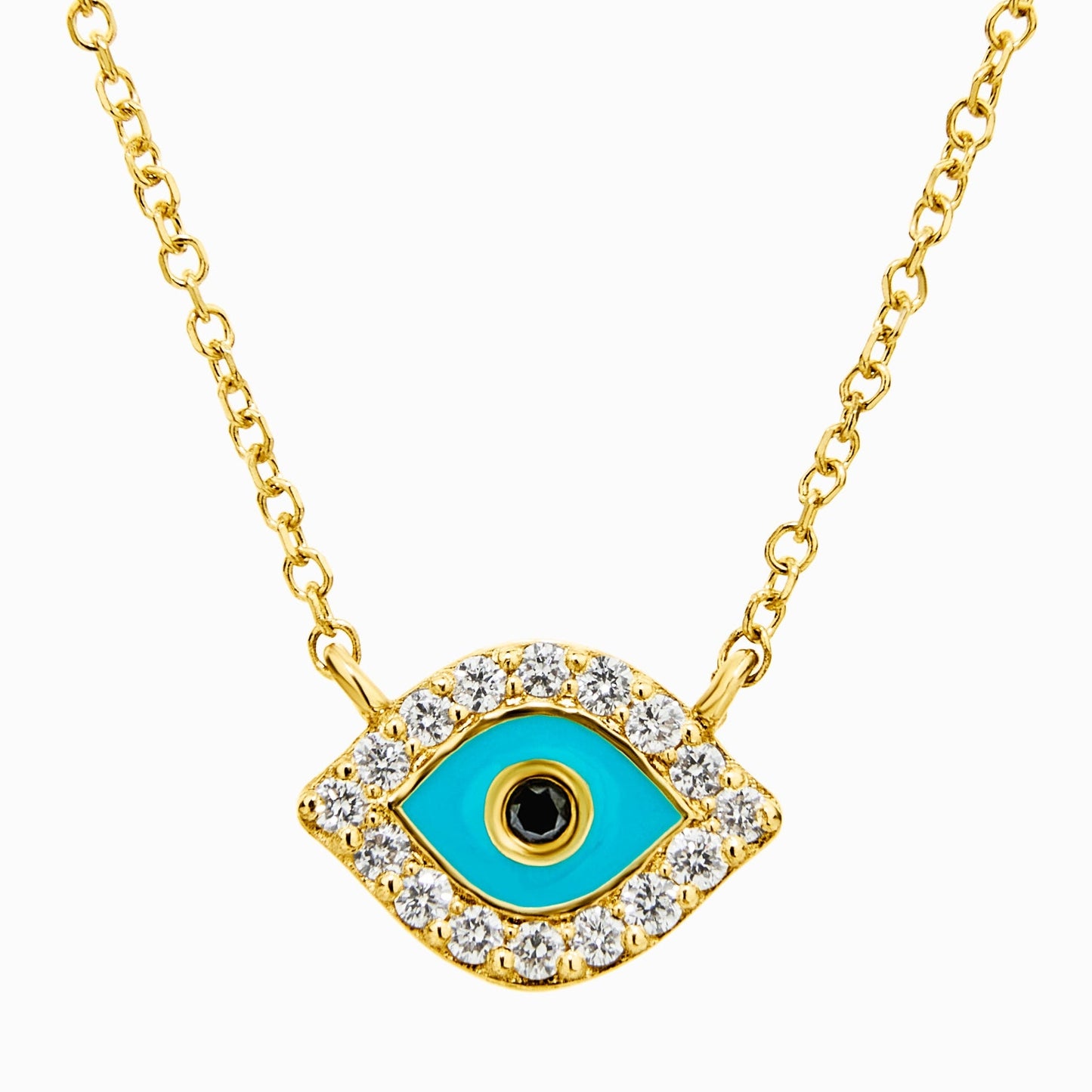 Eye One Diamond Necklace (0.07ct) in Yellow Gold