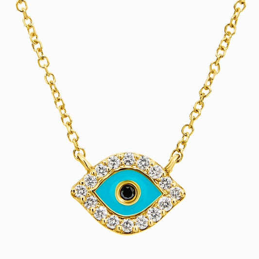 Eye One Diamond Necklace (0.07ct) in Yellow Gold