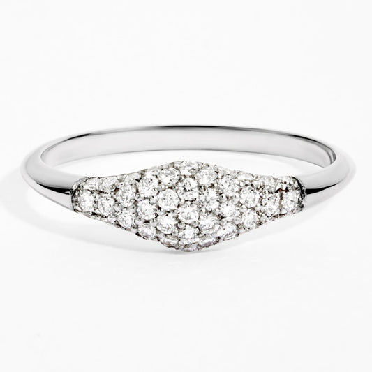 Flow Diamond Ring (0.34ct) in White Gold