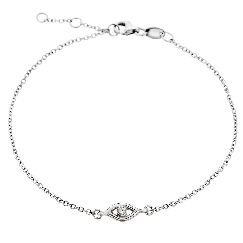 Eye Diamond Bracelet in 18K White Gold