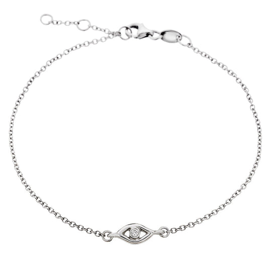 Eye Diamond Bracelet in 18K White Gold