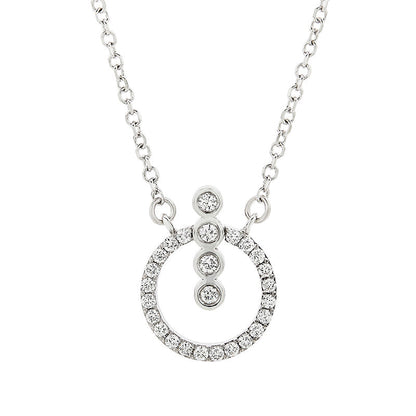 Queen's Crown Diamond Necklace in 18K White Gold
