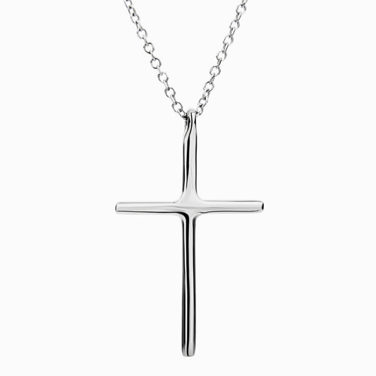 Cross Necklace in White Gold
