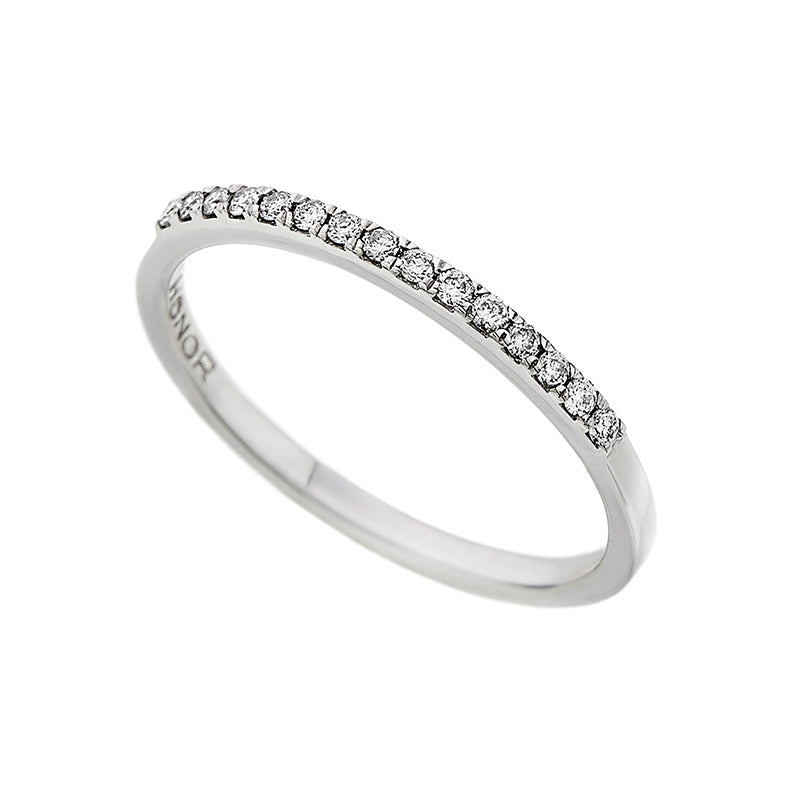 Half Eternity Diamond Ring (0.12ct) in White Gold