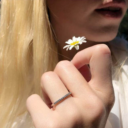 Half Eternity Diamond Ring (0.12ct) in White Gold