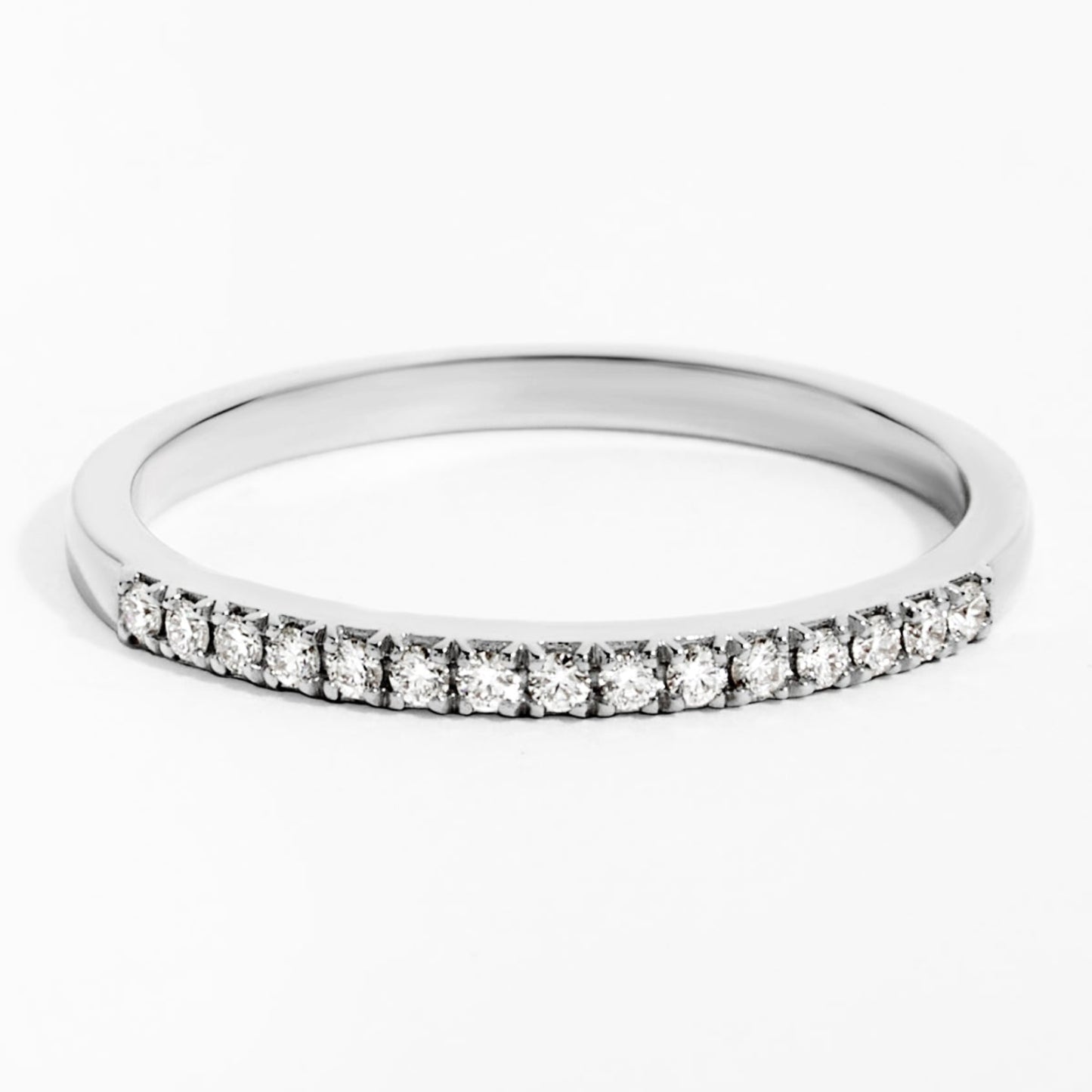 Half Eternity Diamond Ring (0.12ct) in White Gold