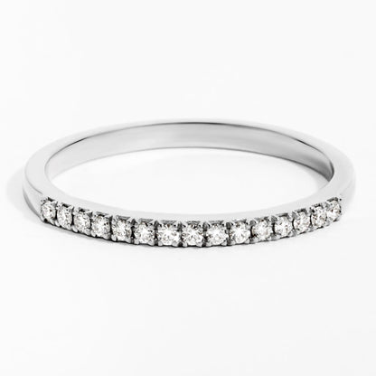 Half Eternity Diamond Ring (0.12ct) in White Gold