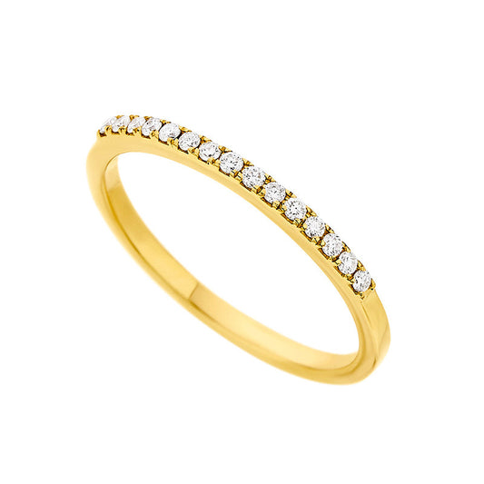Half Eternity Diamond Ring (0.12ct) in Yellow Gold