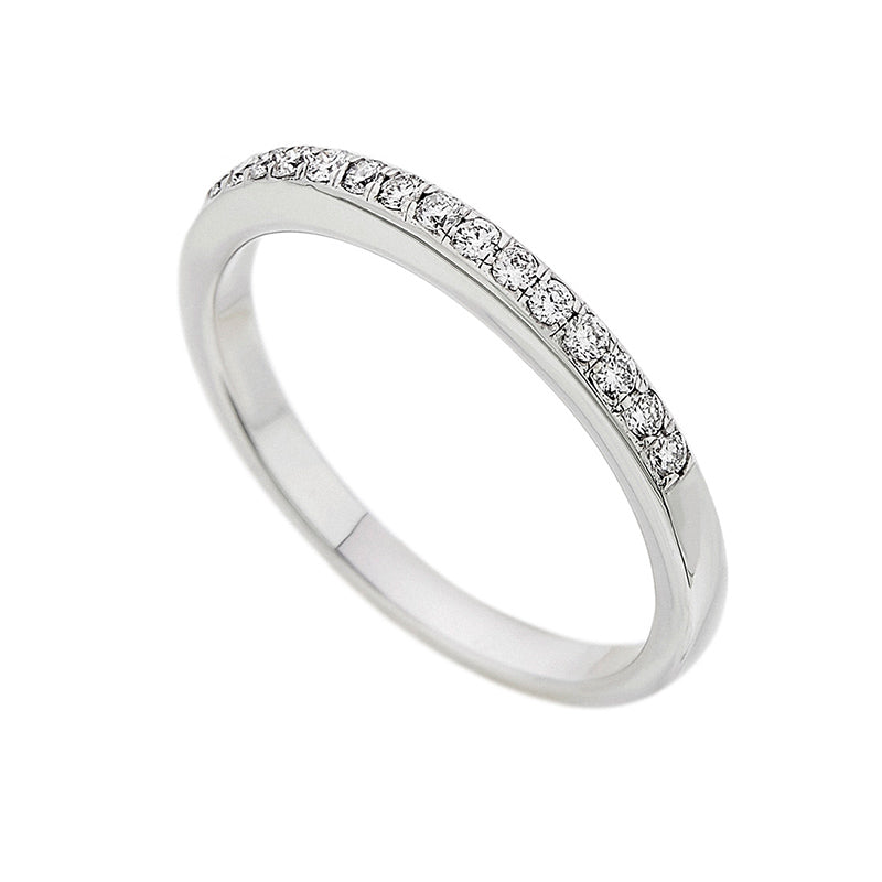 Half Eternity Diamond Ring (0.18ct) in White Gold