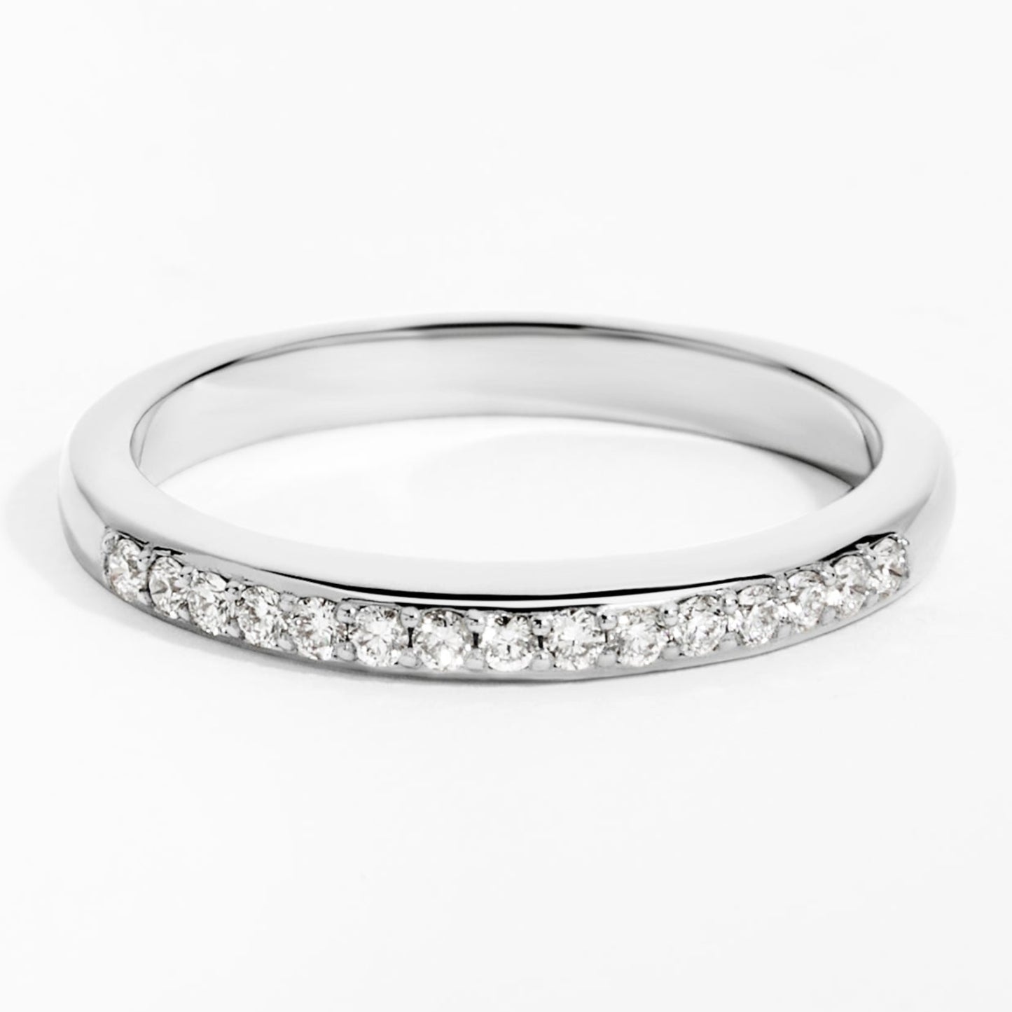 Half Eternity Diamond Ring (0.18ct) in White Gold