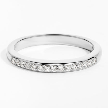 Half Eternity Diamond Ring (0.18ct) in White Gold