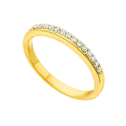 Half Eternity Diamond Ring (0.18ct) in Yellow Gold