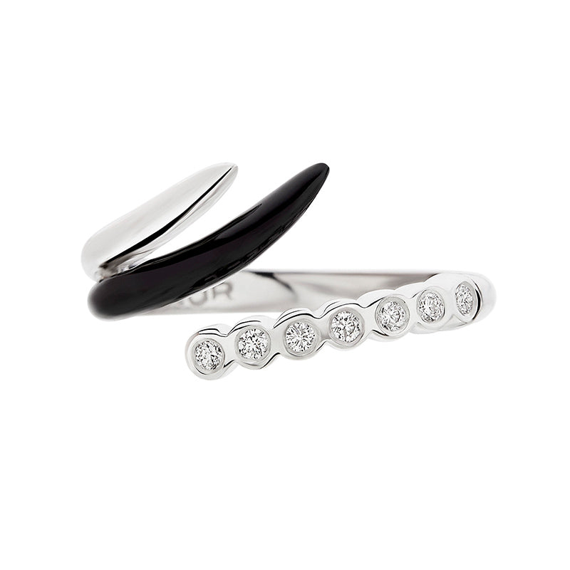 Tiger Claws Open Diamond Ring in White Gold