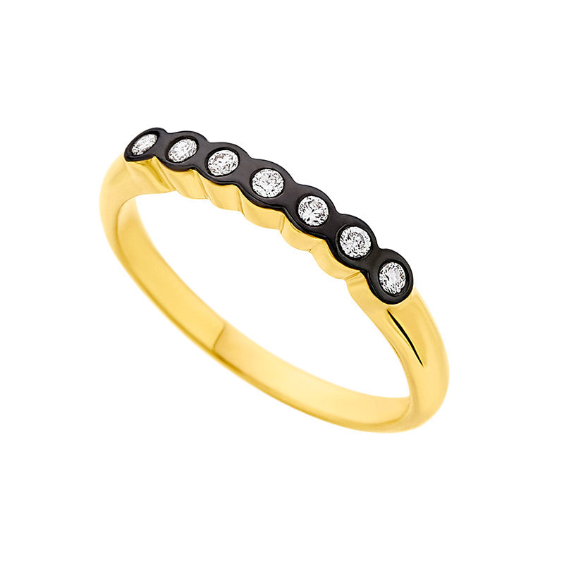 Half Eternity Diamond Ring (0.11ct) in Yellow Gold