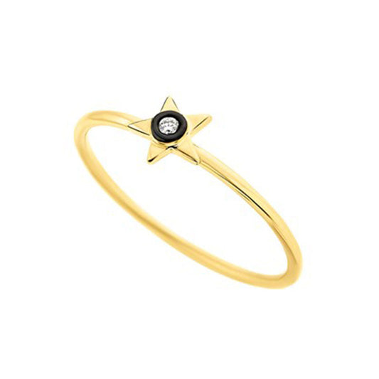 Star Diamond Ring in 18K Gold