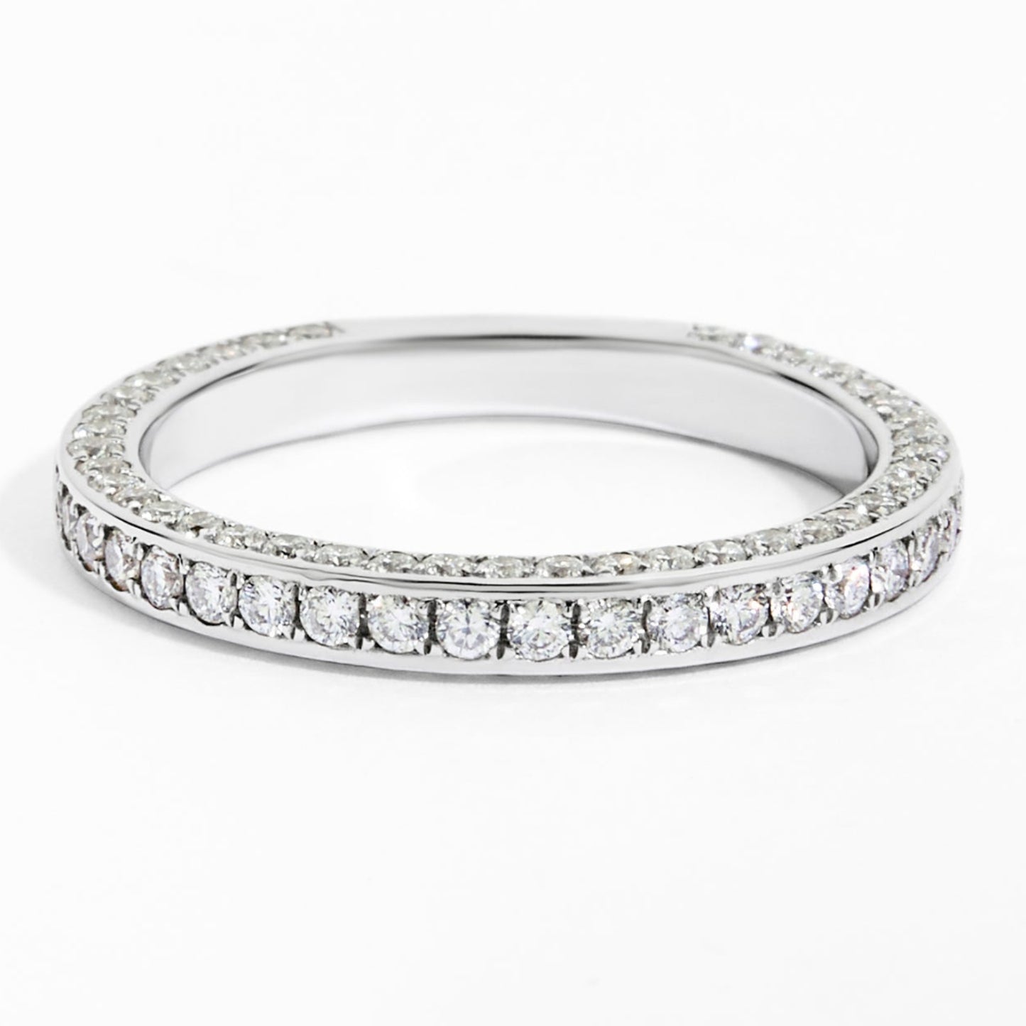 Three-Row Diamond Eternity Ring (1.04ct) in White Gold