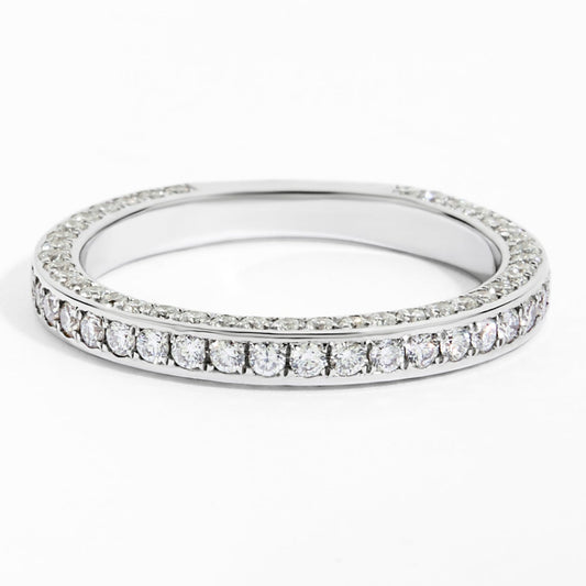 Three-Row Diamond Eternity Ring (1.04ct) in White Gold