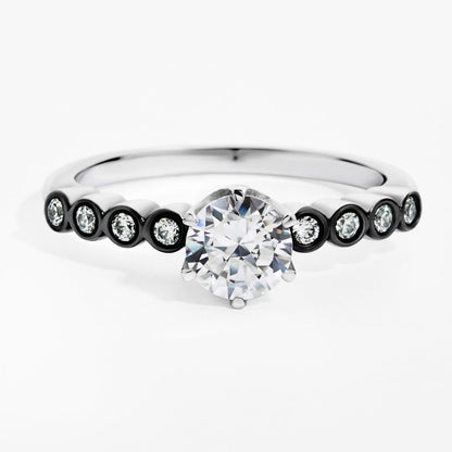Solitaire Elise in White Gold