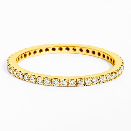 Thin Diamond Eternity Ring (0.35ct) in Yellow Gold