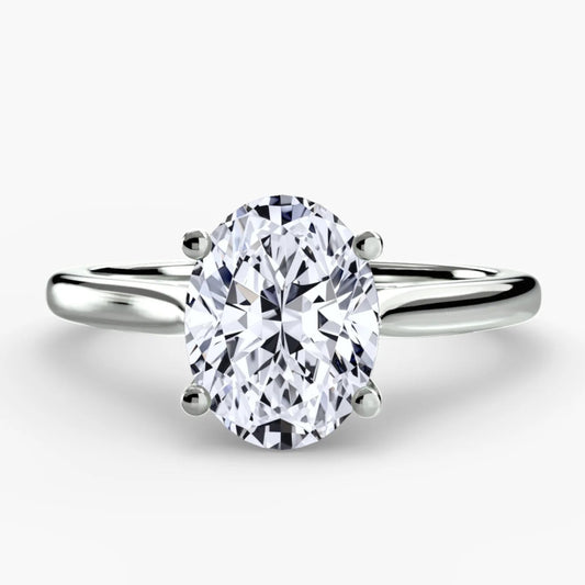 Diamond ring on a white background