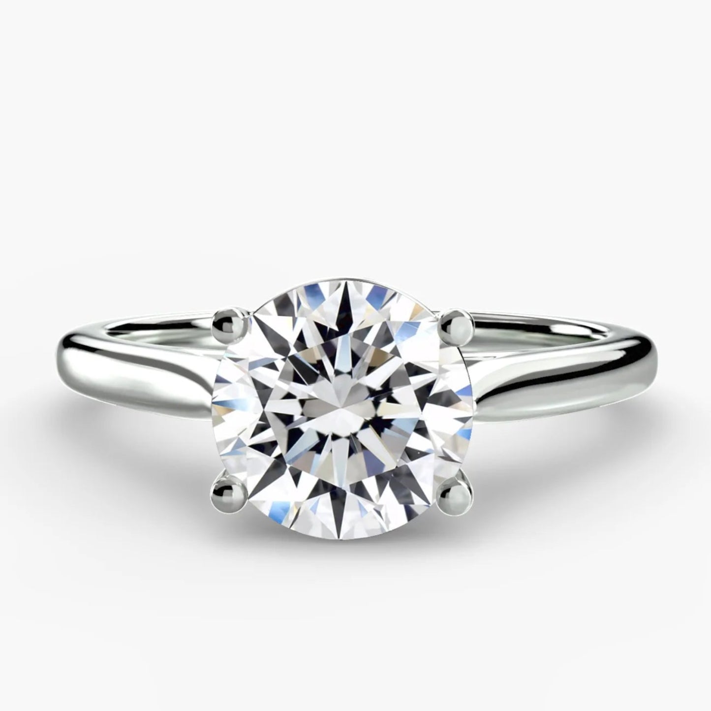 Diamond ring on a white background