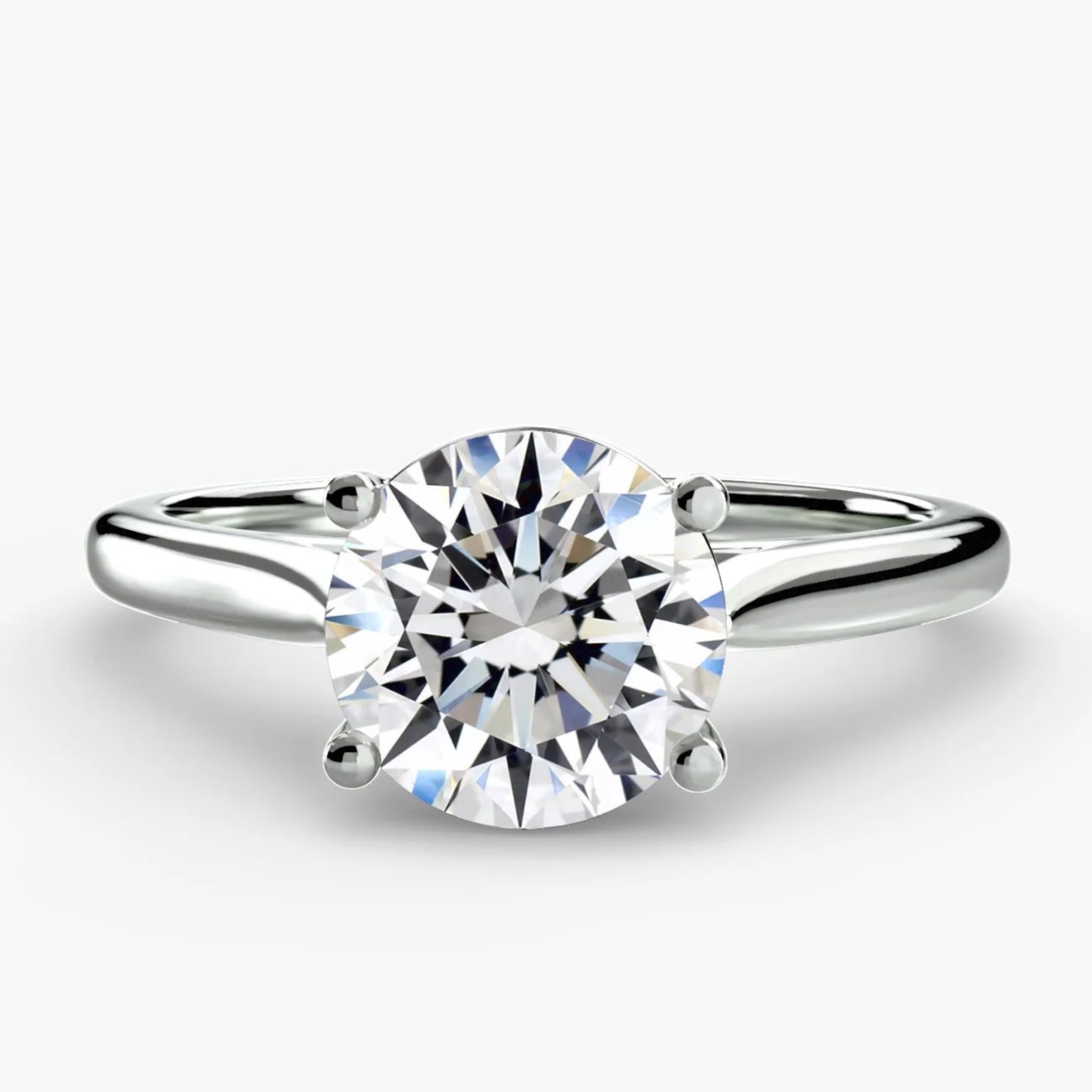 Diamond ring on a white background