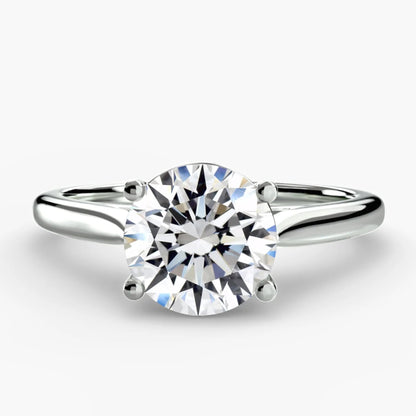 Diamond ring on a white background