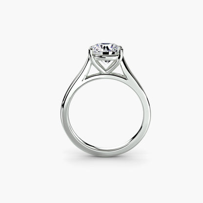Solitaire ring 1 Round in White Gold