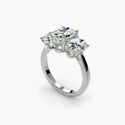 Trilogy Oval in White Gold