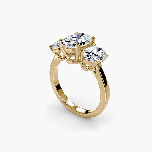 Trilogy Oval in Yellow Gold