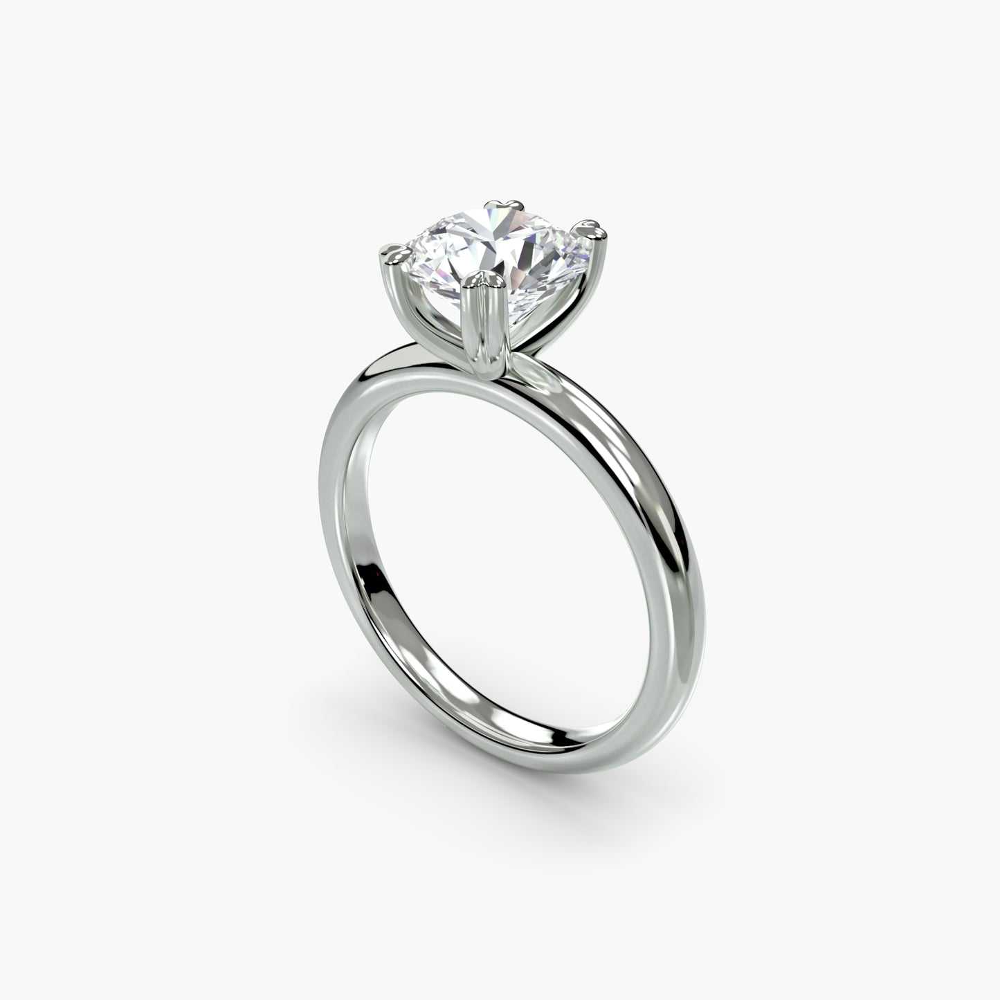 Solitaire ring 2 Round in White Gold