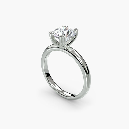 Solitaire ring 2 Round in White Gold