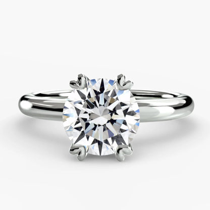 Diamond ring on a white background
