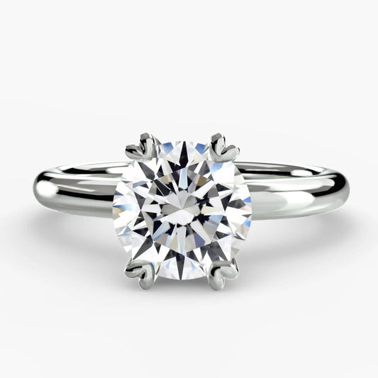 Diamond ring on a white background