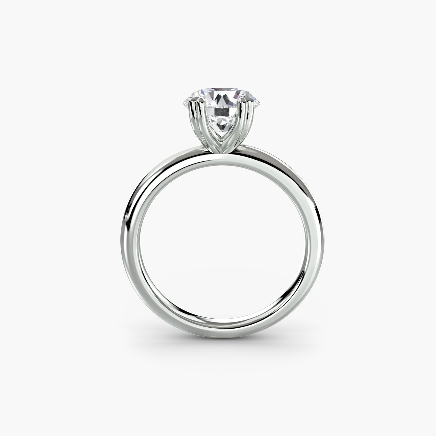 Solitaire ring 2 Round in White Gold