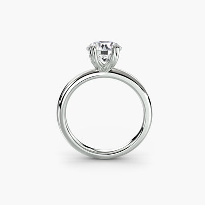Solitaire ring 2 Round in White Gold