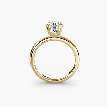 Solitaire ring 2 Round in Yellow Gold