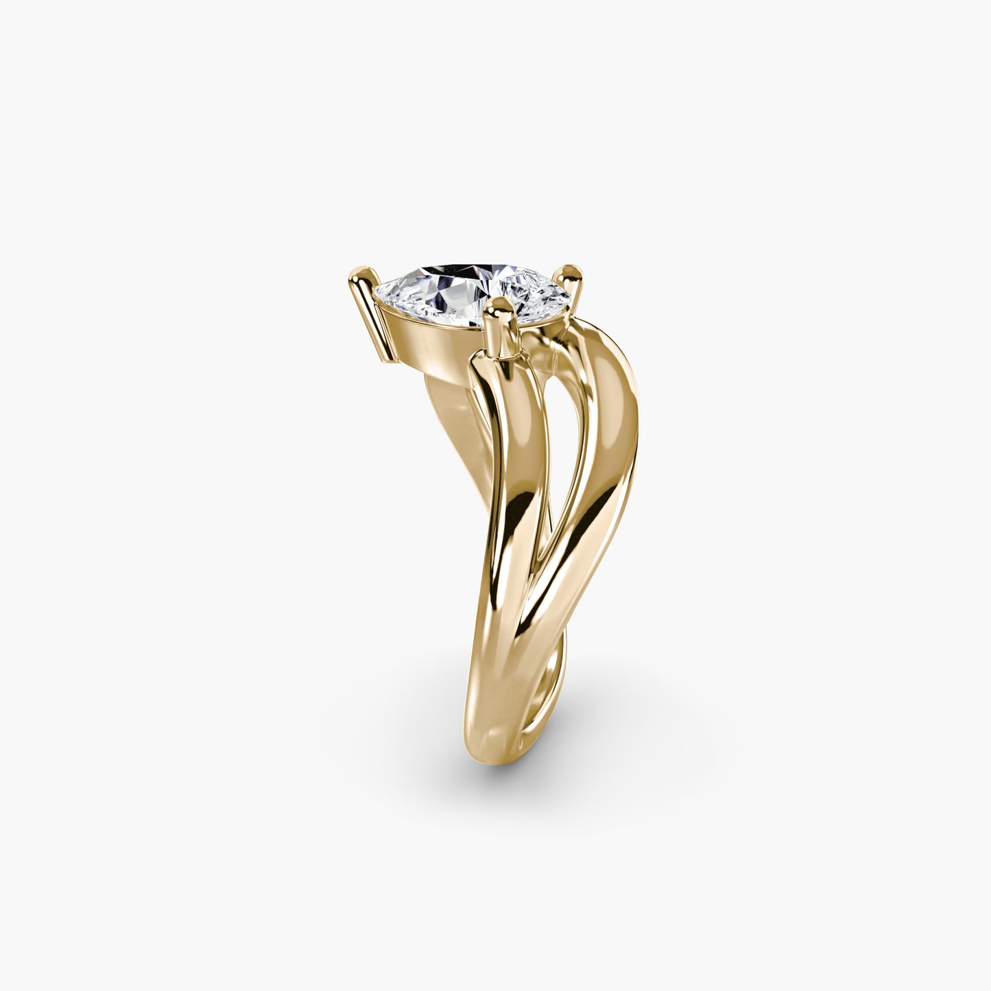 The Wave Ring 3 in Yellow Gold