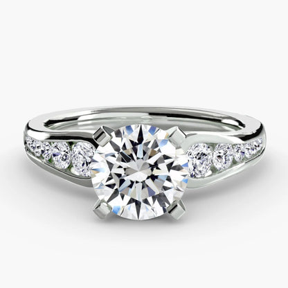 Diamond ring with a white background