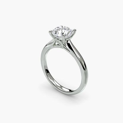 Solitaire ring 3 in White Gold